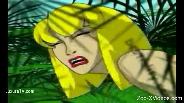 Cartoon Women Having Sex - Cartoon zoophile porn movie with a sexy blondie